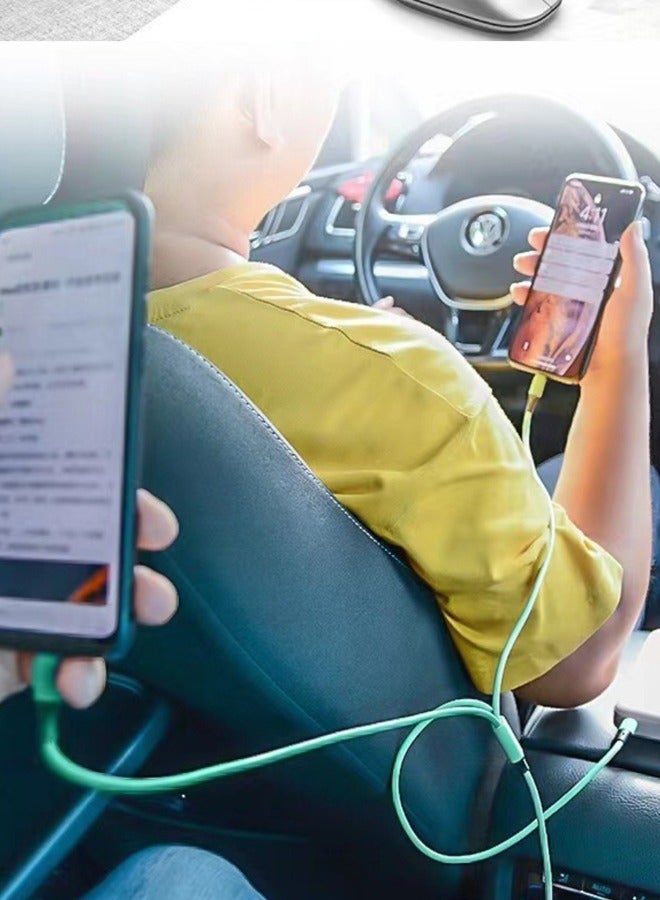 HaveDream 3 in 1 Fast Charging Cable Type-C Micro USB Port 1.2m Universal Charger Cable 5A Fast Charging White - Image 4