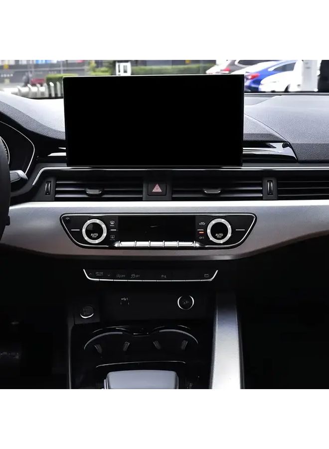 2 قطع غطاء زر التحكم في هواء الكونسول الوسطي بلون كريستال أبيض لامع لسيارة أودي A4L - Image 4