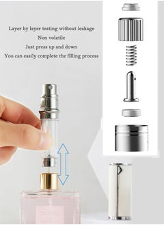 Generic 2 Pcs Pack Perfume Bottle Empty Refill, Perfume Atomizer, Refillable Portable Mini Perfume Atomizer, Travel Perfume Spray Bottle Atomizer, Leak Proof, Deluxe Leather, 5 ml (Black + White)  - Image 3