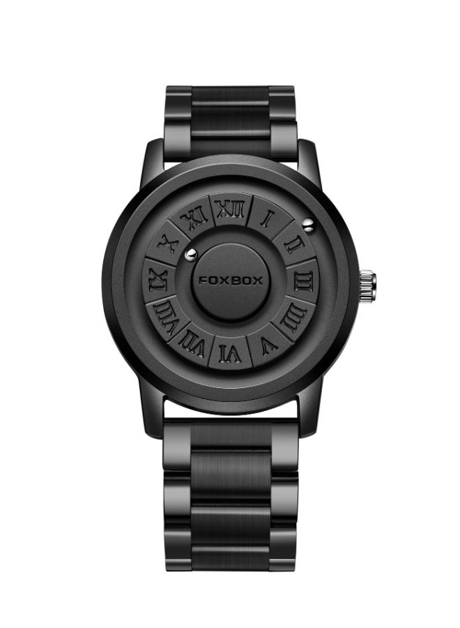 FOXBOX New Men's Creative Magnetic Scrolling Beads Quartz Watch for Men Waterproof watches - Image 1