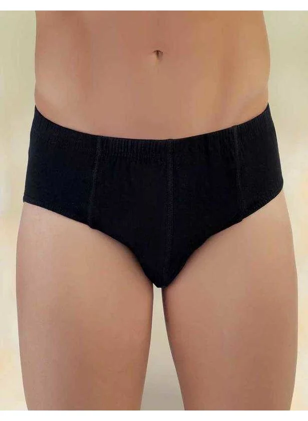Şahinler Black Cotton Classic Men's Slip 6-Piece Economical Pack ME009