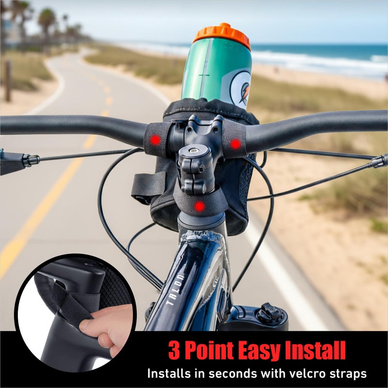 Nomad USA Universal Bike Cup Holder, Handlebar Drink Holder, Bottle Holder, Suitable for Road Bikes, Bicycles, and All (Black) - Image 3