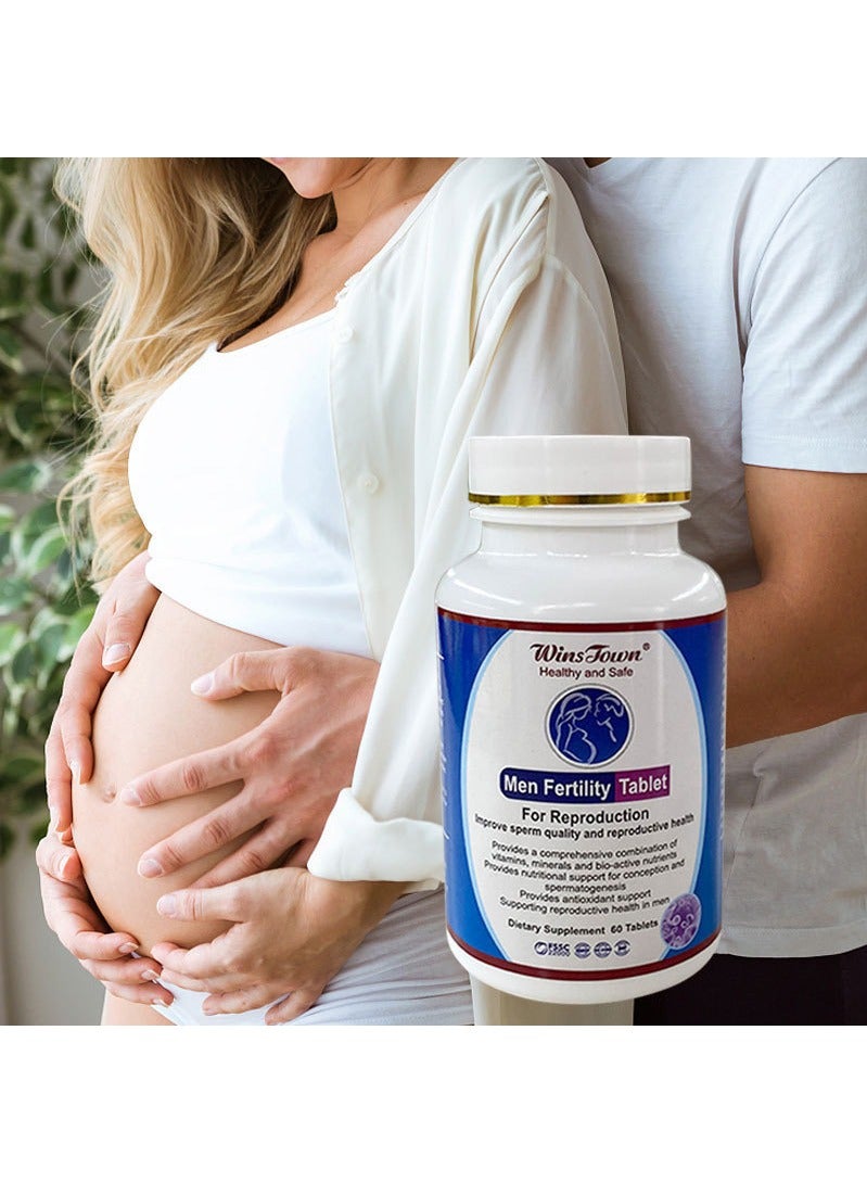 وينز تاون مكملات الخصوبة الذكورية تعزيز الخصوبة الذكورية قوة الحيوية المثلى حمض الفوليك المغنيسيوم فيتامينات متعددة 60 قرص Softgels - Image 2