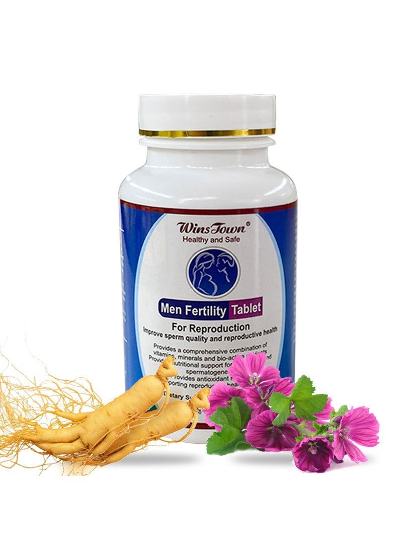 وينز تاون مكملات الخصوبة الذكورية تعزيز الخصوبة الذكورية قوة الحيوية المثلى حمض الفوليك المغنيسيوم فيتامينات متعددة 60 قرص Softgels - Image 1