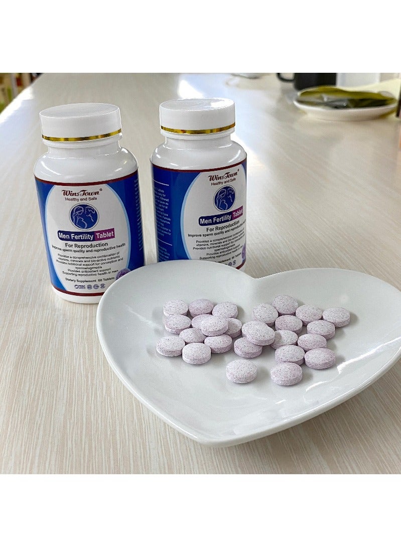 وينز تاون مكملات الخصوبة الذكورية تعزيز الخصوبة الذكورية قوة الحيوية المثلى حمض الفوليك المغنيسيوم فيتامينات متعددة 60 قرص Softgels - Image 3
