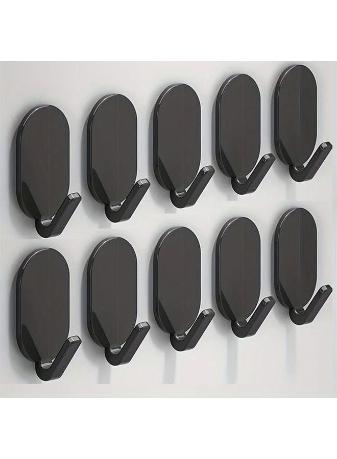 20 Pack Black Heavy Duty Adhesive Wall Hooks Lockable No Drill Mount For Bathroom - Image 3
