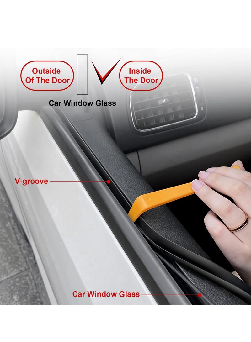 Auto Window Sealing Strip 4M Auto Glass Adhesive Strip Window Seal Universal Self Adhesive Suitable for Windproof Vibration Abnormal Noise Noise Reduction - Image 3