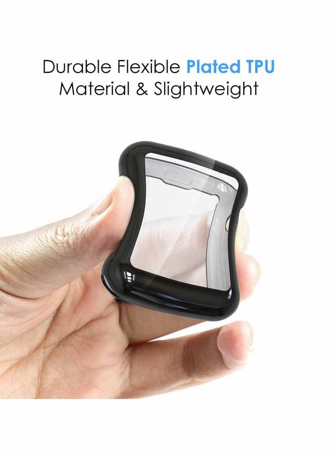 3 قطع من أغطية حماية شاشة HD مغلقة بالكامل من مادة TPU لساعة آبل السерия 10 (42 ملم) بألوان شفافة سوداء زرقاء لتنقل اليومي عمل المكتب رياضة ولياقة بدنية رحلات خارجية مهام منزلية تحمي من الخدوش العرق الغبار والتأثيرات الصغيرة - Image 4