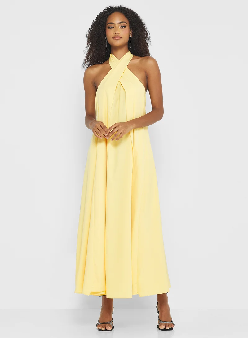 Ginger Bandeau Scarf Detail A Line Resort Dress