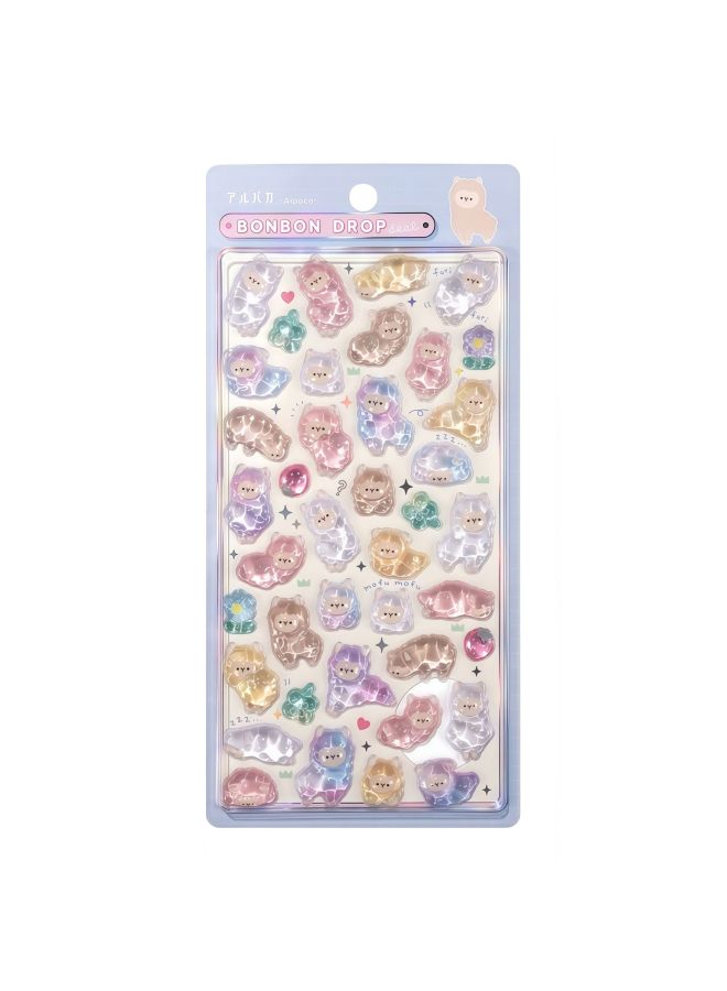 Flash Hot Shimmer Stickers 3d Relief Stickers Solid Children's Cartoon Animal Crystal Phone Case Decorations - Image 1