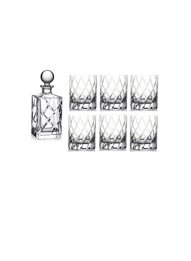 Rogaska 7-Piece Olymp Whisky Decanter Set  - Image 1