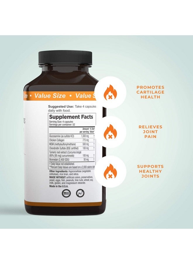 Life Seasons Mobilit Joint Relief Supplement Increase Range Of Motion Healthy Knee And Back Support Contains Msm Collagen Chondroitin 208 Capsules - Image 2