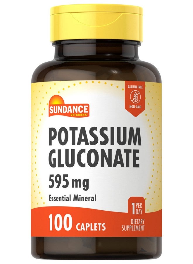 Sundance سندانس غلوكونات البوتاسيوم 595 ملغ | 100 حبة | مكمل معدني أساسي | صيغة نباتية، خالية من الكائنات المعدلة وراثيًا، وخالية من الغلوتين - Image 1