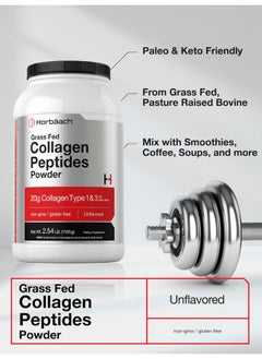 Horbaach Horbaach Collagen Peptides Powder 40 oz | Unflavored | Type 1 and 3 Protein Collagen | Keto and Paleo Supplement | Grass Fed, Non-GMO, Gluten Free  - Image 4