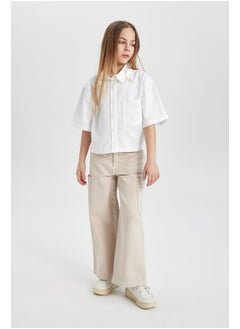 DeFacto Girl Wideleg Cargo Denim Trousers  - Image 5