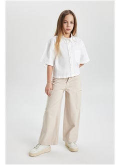 DeFacto Girl Wideleg Cargo Denim Trousers  - Image 2