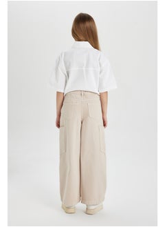 DeFacto Girl Wideleg Cargo Denim Trousers  - Image 4