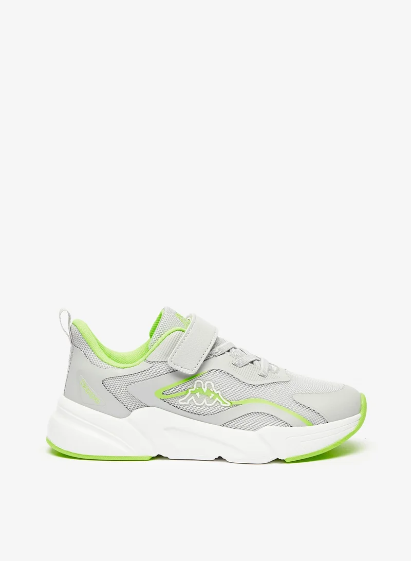 Kappa Boys Textured Sports Shoes with Hook and Loop Closure