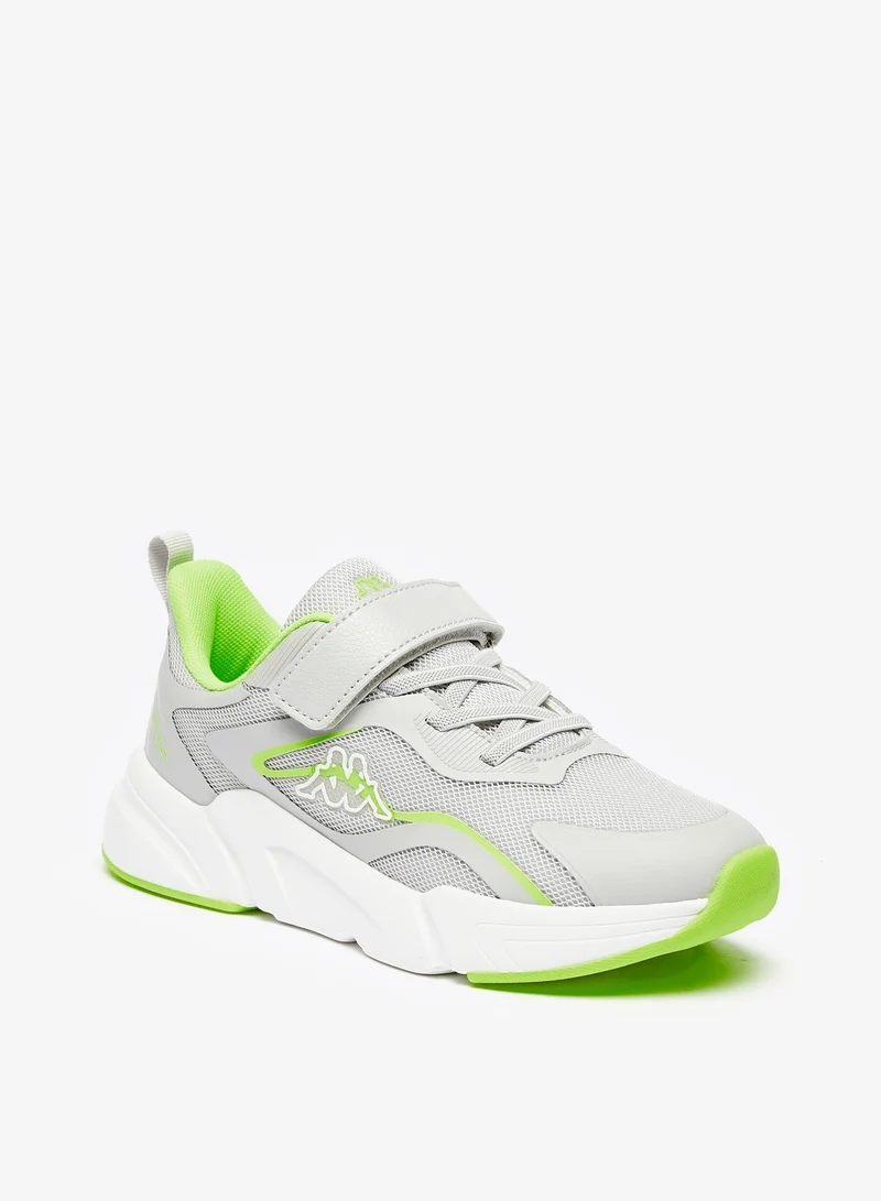 Kappa Boys Textured Sports Shoes with Hook and Loop Closure