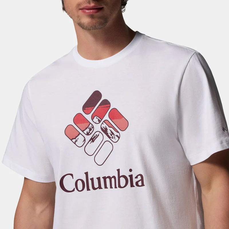 Columbia White Men's CSC Seasonal Graphic T‑Shirt for Men | Best Price UAE