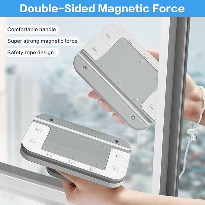 FLOITTUY Magnetic Window Glass Cleaner Wiper Double Side Cleaning Premium Magnet Tool with Double Faced Scratch-Free Cleaning of House/Building Window Glass - Image 5