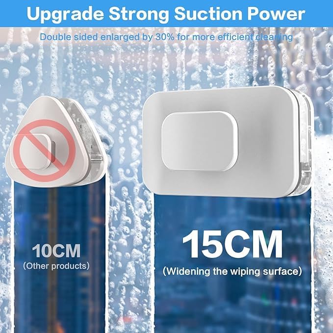 FLOITTUY Magnetic Window Glass Cleaner Wiper Double Side Cleaning Premium Magnet Tool with Double Faced Scratch-Free Cleaning of House/Building Window Glass - Image 4
