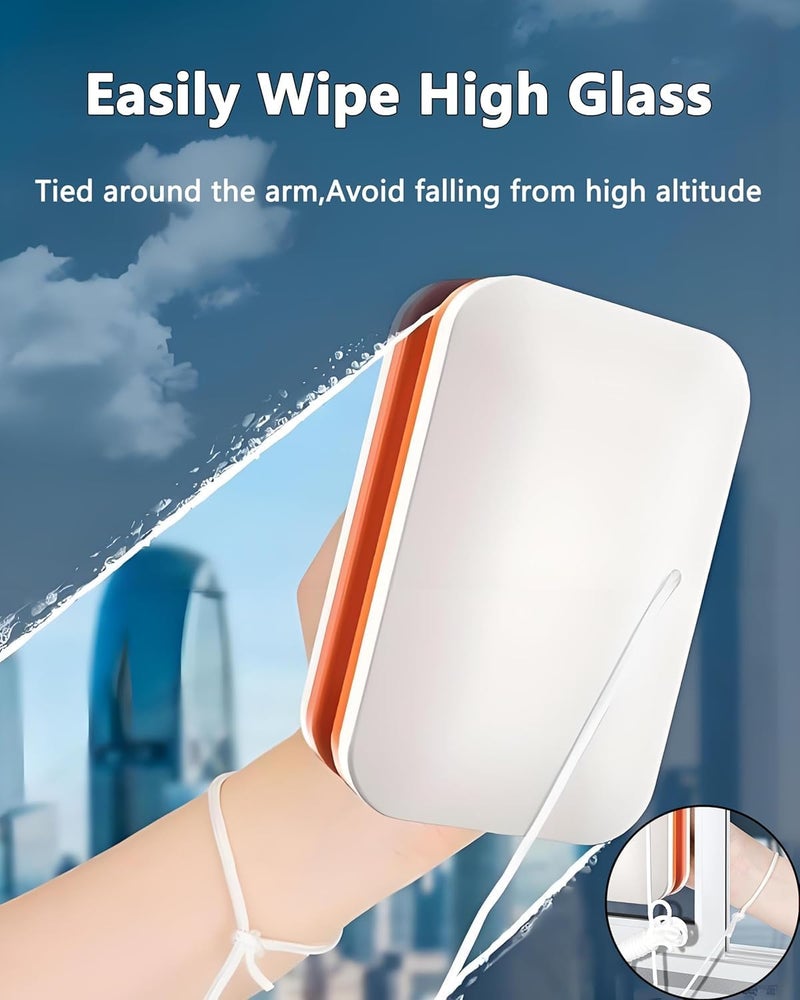FLOITTUY Magnetic Window Glass Cleaner Wiper Double Side Cleaning Premium Magnet Tool with Double Faced Scratch-Free Cleaning of House/Building Window Glass - Image 2
