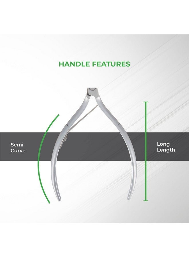 NGHIA Cuticle Nipper - D-08 Jaw 16 | Stainless Steel | Durable And Sharp | Ergonomic Design | Grey Plated | Ideal For Salons And Home Use - Image 4