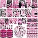 LSJDEER 122PCS Girl Ninja Party Favors Set 50 Stickers 12 Assemble Stickers 12 Button Badges 12 Mini Notepads 12 Slap Bracelets 12 Rubber Bracelets 12 Goodie Bags for Ninja Master Princess Baby Shower - Image 2
