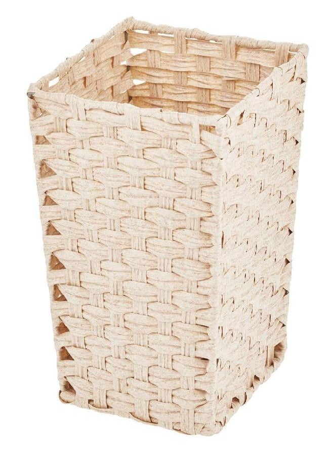 mDesign Small Woven Basket Trash Can Wastebasket - Square Garbage Container Bin for Bathrooms, Kitchens, Home Offices, Craft, Laundry, Utility Rooms, Garages - Cream/Beige - pzsku/ZCCFFC72832F5017BC9A7Z/45/_/1692791299/e791da68-c165-426e-afbb-61ccbe4410f7