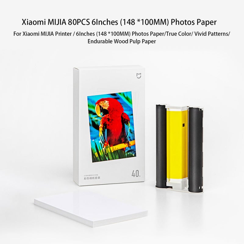 Xiaomi Mijia Photo Printing Paper 80pcs 6-inch 148x100MM Glossy 80 Sheets Photos Picture Paper High Gloss Surface Quick Dry Picture for Xiaomi Mijia Printer - Image 2
