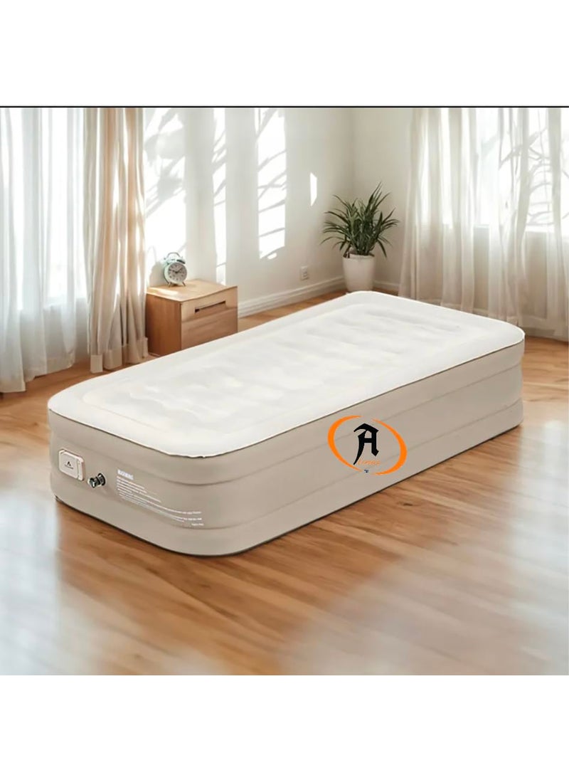Alinos Alinos Single Air Bed Inflatable Bed with Builtin Electric Pump 3 Mins Quick SelfInflationDeflation Guest Air Mattress Blow Up Bed for Home Portable Camping Travel 190x100x40cm 250kg MAX  - Image 1