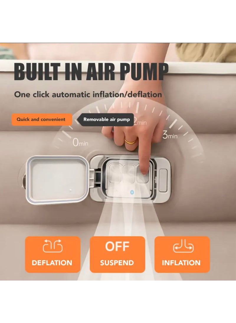 Alinos Alinos Single Air Bed Inflatable Bed with Builtin Electric Pump 3 Mins Quick SelfInflationDeflation Guest Air Mattress Blow Up Bed for Home Portable Camping Travel 190x100x40cm 250kg MAX  - Image 5