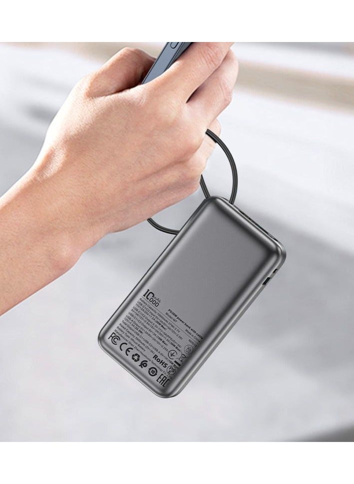 ACEFAST M7-10000 PD30W Power Bank with Cable with 2 Charging Ports Lightweight and High Quality - Image 4
