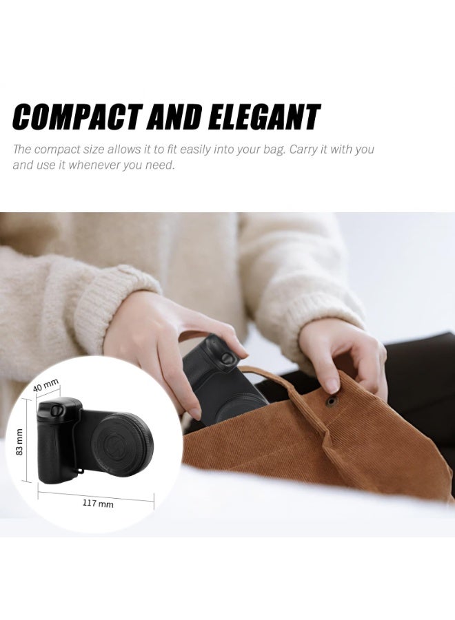 حلقة إضاءة مغناطيسية لتصوير السيلفي، مزودة بقبضة سريعة مع جهاز تحكم عن بُعد قابل للفصل بتقنية بلوتوث لأجهزة iPhone، إضاءة LED قابلة لإعادة الشحن، مقبض كاميرا هاتف ذكي، ملحقات تصوير متوافقة مع Magsafe - Image 5