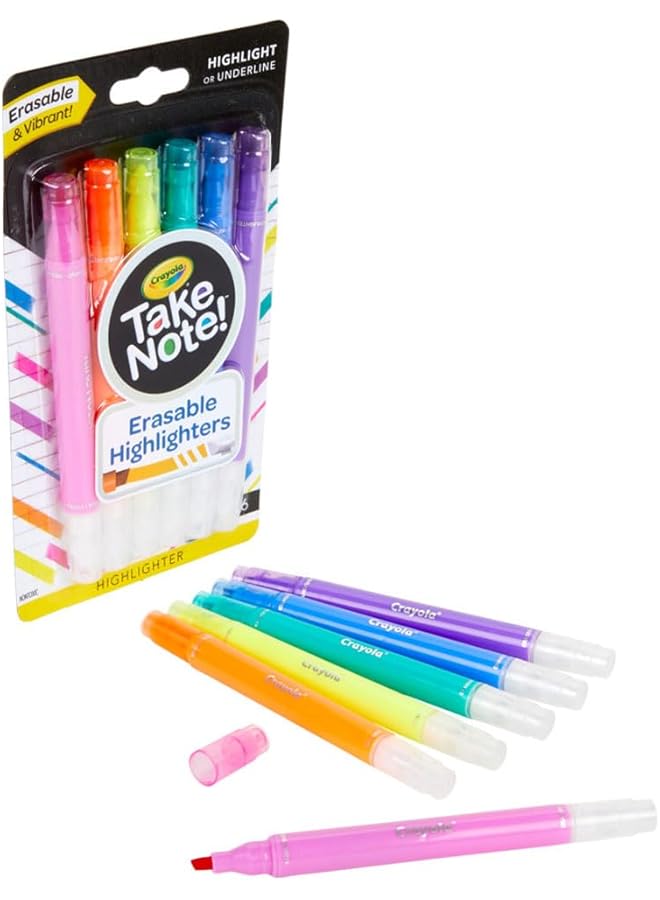 Crayola 6 Ct. Take Note! Erasable Highlighters - Image 3