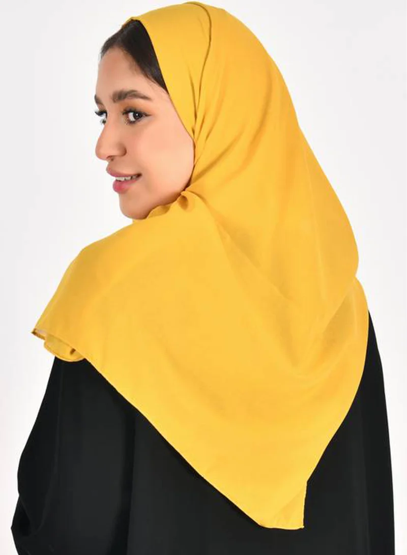 عبايات حوراء طرحه حرير بلون كركمي