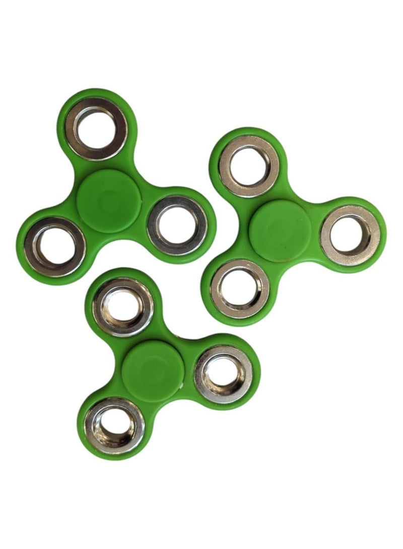 REZZOSS REZZOSS Fidget Hand Spinner with Ball Bearings, 22x10x7 mm, Green, Pack of 3  - Image 1