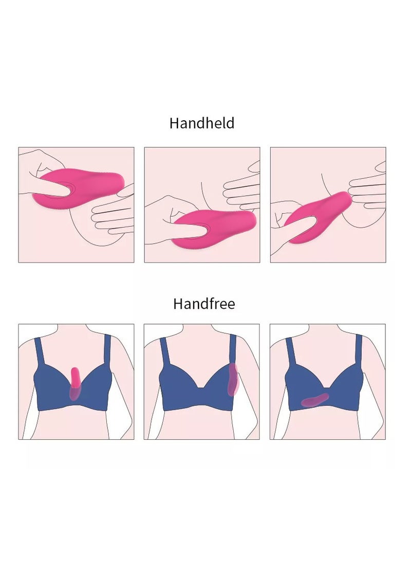 Loquat Massager Lactation Compress Warming for Clogged Milk Ducts, Relief Clogged Milk Ducts, Engorgement, Multiple Vibrant Modes and Heater - Plug USB CableIncluded (roseo) - Image 2