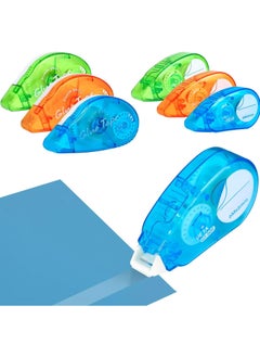 6pcs Double-Sided Glue Tape Rollers for Scrapbooking, Home, Office, and School (Random Colors)