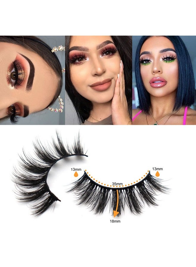 Veleasha Lashes 5D Faux Mink Lashes 100% Handmade Luxurious Fake Eyelashes Lightweight Fluffy False Eyelashes 5 Pairs Pack (Glam) - Image 4