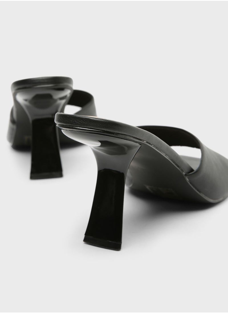 CALL IT SPRING - Faux Leather Heel Sandals - Image 1
