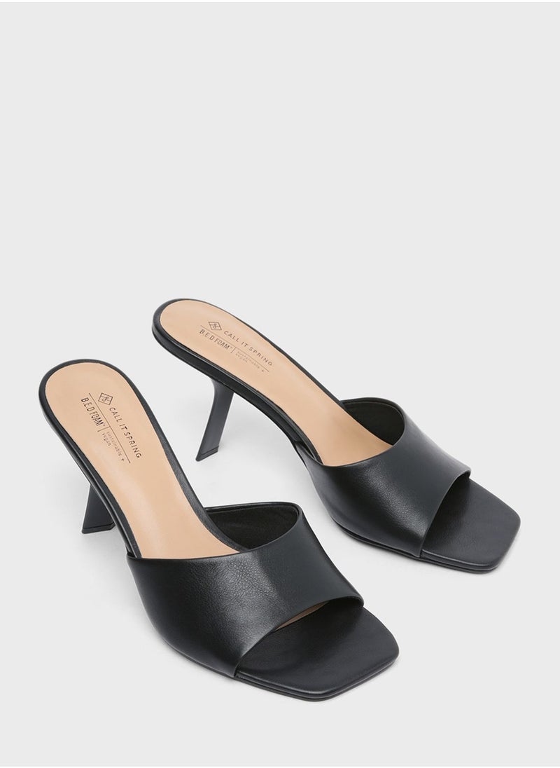 CALL IT SPRING - Faux Leather Heel Sandals - Image 1