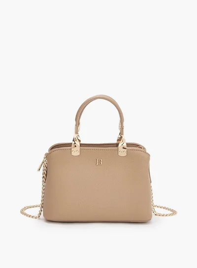 Flora Bella By Shoexpress Flora Bella Logo Embossed Crossbody Bag with Chain Strap