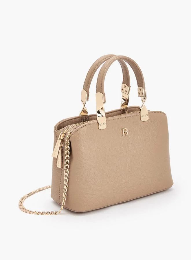 Flora Bella By Shoexpress Flora Bella Logo Embossed Crossbody Bag with Chain Strap