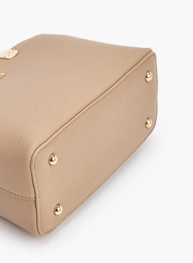 Flora Bella By Shoexpress Flora Bella Logo Embossed Crossbody Bag with Chain Strap