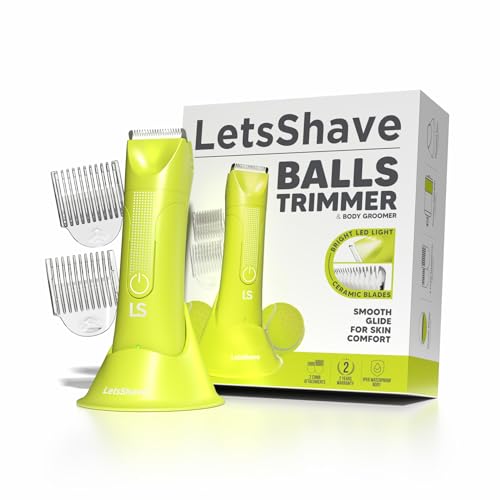 LetsShave ليتسشيف ترايمر للرجال للأجزاء الخاصة | مشذبة للجسم مقاومة للماء مع شفرات سيراميك آمنة للبشرة | كشاف LED | مشذبة للفخذين، مشذبة للجسم للرجال، مشذبة للجسم للرجال - Image 1