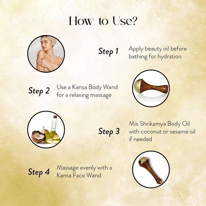 Ohria Ayurveda Shrikamya Body Beauty Oil Body Brightening Antipigmentation Oil Supports Hydration Firmness For All Skin Type 50ml - Image 5