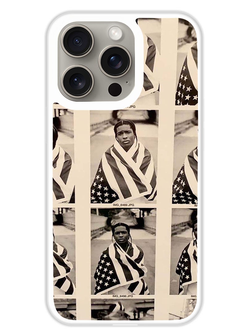 Theodor Protective Case Cover For APPLE IPHONE 15 Pro Max Travis n Flag (White Bumper) - Image 1