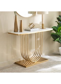 Home Box Palma Genuine Marble Top Console Table  - Image 1